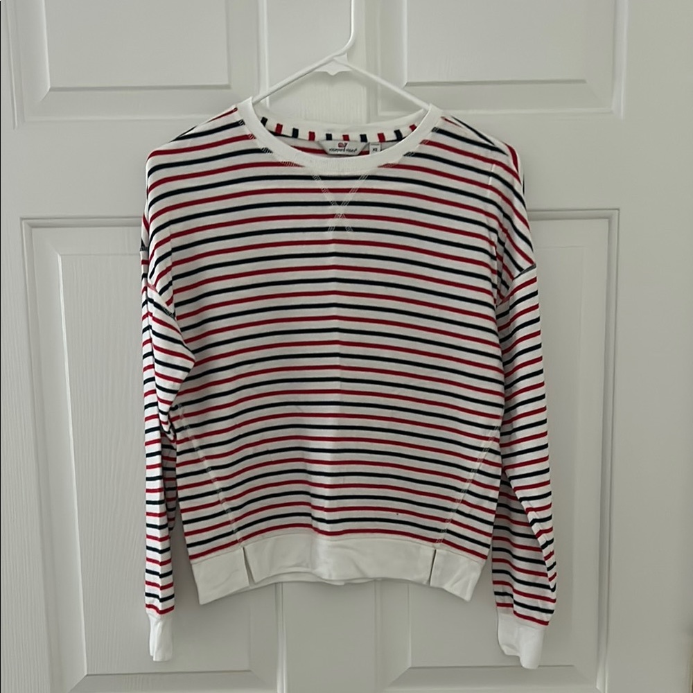 Striped Women's Top - Red, Black, and White